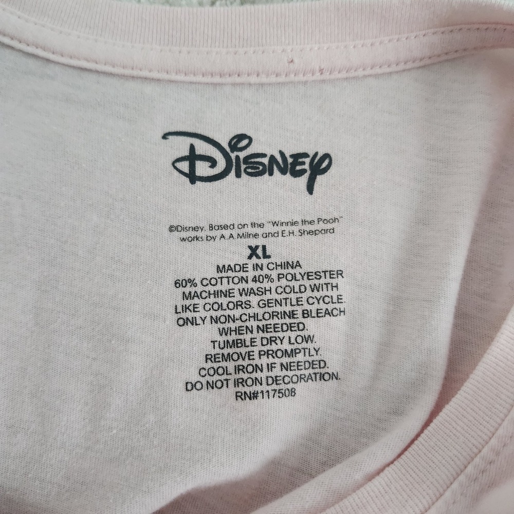 Disney Winnie the Pooh Pink T-Shirt Eeyore Tigger Piglet Short Sleeve size XL - Picture 4 of 6
